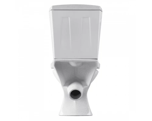 Унитаз-компакт "Ультра" косой выпуск с кнопочной арматурой и сиденьем,крап на белом