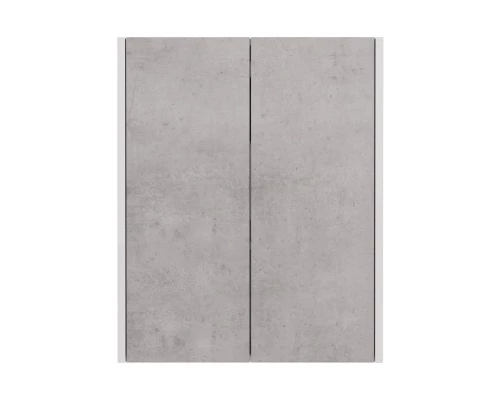 Шкаф Lemark COMBI 60 см подвесной, 2-х дверный, цвет фасада: Бетон, цвет корпуса: Белый глянец