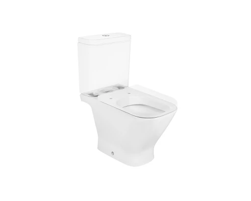 GAP Чаша унитаза напольного, горизонтальный выпуск, белая.  ROCA