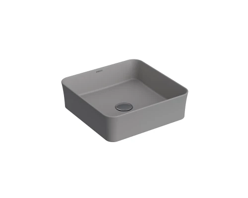 Раковина Ego SL накладная, 38x38 см, квадратная, серый матовый, BERGES