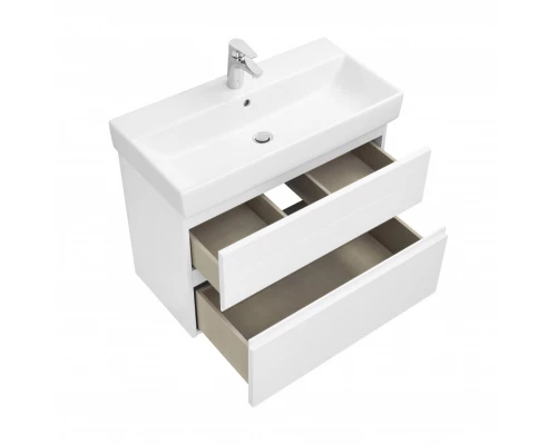 OLETA Тумба под раковину Oleta 80, 2 ящ., белый глянец