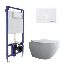 Комплект: инсталляция NOVUM, кнопка L1, унитаз PUMA Rimless 51 см, сиденье дюропласт Toma Slim SO, B