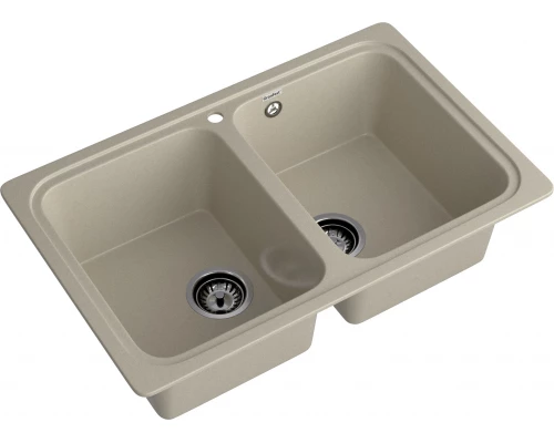 GRANFEST Мойка композит STANDART GF-S--780K  2 чаши 780*510 мм  топаз арт.GF-