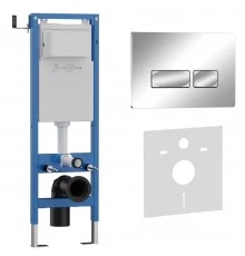 Комплект 2в1 IBERICA BLANCA инсталляция SILENCIO MINI, кнопка смыва ESTI-R хром глянцевый (IB.001M.213)