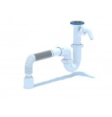 Сифон Ани 1 1/2"*40 прямоточный с отв ст. м. с г/тр 40х50, ANI PLAST