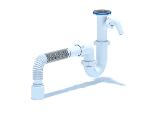 Сифон Ани 1 1/2"*40 прямоточный с отв ст. м. с г/тр 40х50, ANI PLAST