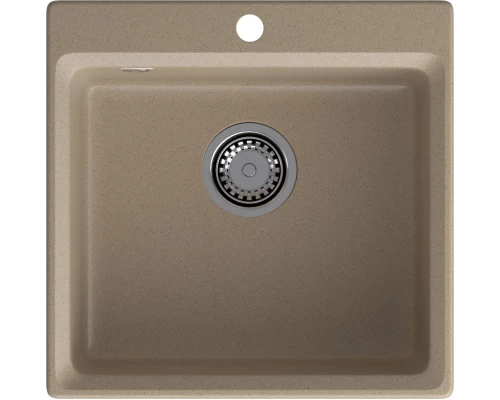 GRANFEST Мойка композит LEVEL, GF-LV-510, чаша 510*500, песочный