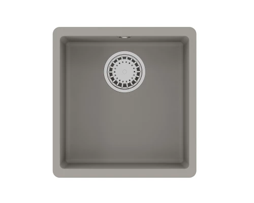 Кухонная мойка Lemark SINARA 400-U подстольного монтажаиз кварцгранита, Грей