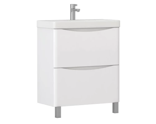 Тумба Glem 70, напольная, 2 ящ., белая (под раковину Glem 70) VIGO