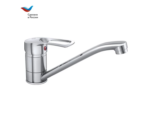 ПРОРАБ Смеситель для мойки с длинным изливом (б/з подвод.), одноручный, СЛАВЕН, Ц21
