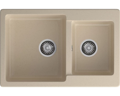 GRANFEST Мойка композит PRACTIK GF-P--780K  2 чаши 780*510 мм, кашемир