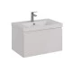 Тумба Lemark VEON MINI 70 см под 1 раковину, подвесная,1 ящик, цвет корпуса, фасада: Белый глянец  
