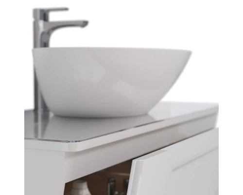 Тумба Lemark MIANO 60 см под 1 раковину, подвесная, 2 ящика, цвет корпуса, фасада: Белый глянец
