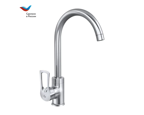ПРОРАБ Смеситель для мойки с высоким изливом, одноручный, СЛАВЕН, Ц22