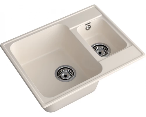 GranFest QUARZ (ECO-09) Мойка 1.5-чаш. 620*480 (белый)