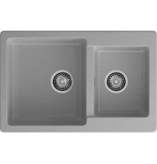 GRANFEST Мойка композит PRACTIK GF-P--780K  2 чаши 780*510 мм  серый арт.GF-