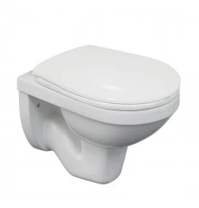 Унитаз подвесной GAMMA, сиденье полипропилен Gamma PS, микролифт, пластик, белый, BERGES