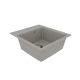 Кухонная мойка Lemark HANKA 450 врезная прямоугольная из кварцгранита, Грей
