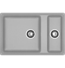 GRANFEST Мойка композит LEVEL, GF-LV-760K, 1.5-чаши 760*500, серый