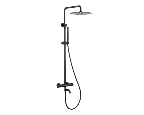 Душевая стойка KALISTO 3R с термостатом, черный матовый, BERGES