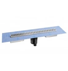 Желоб водосток В1 ANTIK 500, хром глянец, S-сифон D50/105 H50 вертикальный, BERGES