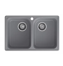 GranFest QUARZ (ECO-15) Мойка 2 чаши 740*480 (темно-серый)