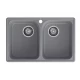 GranFest QUARZ (ECO-15) Мойка 2 чаши 740*480 (темно-серый)