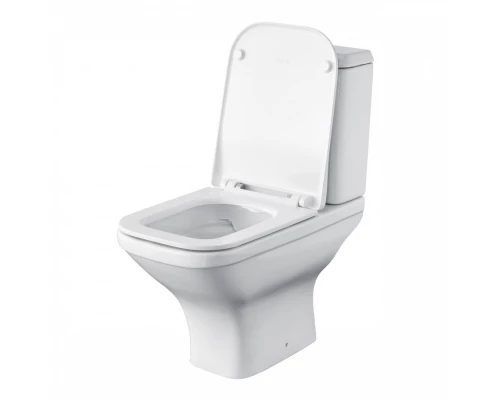 ЛАЙН RIMLESS Унитаз-компакт безободковый, арм. 2-х уровн.,сид. дюро, тонкое, soft-close САНТЕК