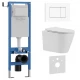Комплект 3в1 IBERICA BLANCA инсталляция SILENCIO MINI, унитаз BURGOS ALTO белый, кнопка смыва ESTI-S белый глянцевый (IB.001M.BRA.234.855)