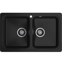 GRANFEST Мойка композит STANDART GF-S--780K  2 чаши 780*510 мм  черный арт.GF-