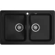 GRANFEST Мойка композит STANDART GF-S--780K  2 чаши 780*510 мм  черный арт.GF-