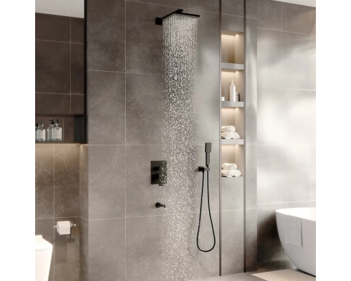 Душевой комплект NARDIS 3S BLACK, черный матовый, BERGES