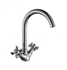 Z02 Смеситель для кухни, выс.пов.излив 222мм, р/ДВ, хром, ROS, Z02-71