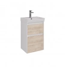 Тумба Lemark COMBI 45см под 1 раковину, подвесная/напольная, 2 ящика, цвет фасада: Дуб кантри, цвет 