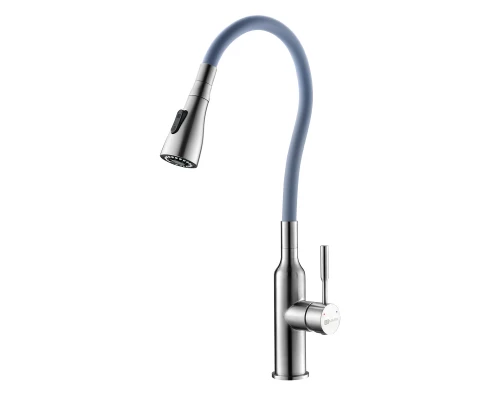 Expert Смеситель для кухни, гиб.излив 203мм, р/ОД, матовый/серый, LM, LM5082S-Gray