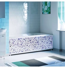 ОПТИМА_Decor Экран для ванны 150 см,ПВХ с офсетной печатью,(мозайка жемчужная-034), ALAVANN