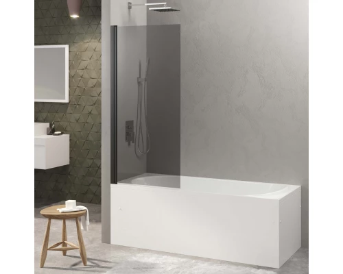 Душевая шторка RIVER S Black 800 тонированное стекло, BERGES