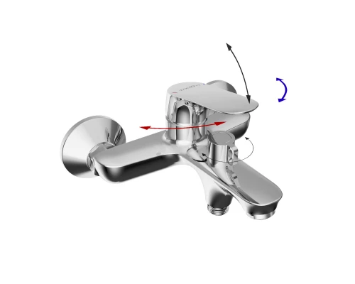Смеситель для ванны TOKITO TAKASE хром (TOK-TAK-1014)