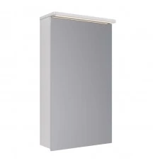 Шкаф зеркальный Lemark ZENON 45х80 см 1 дверный, петли слева, с козырьком-подсветкой, с розеткой, цв