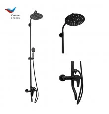 СТАЛЬ Смеситель для ванны с верхним душем, комплект, СЛАВЕН, Ж61