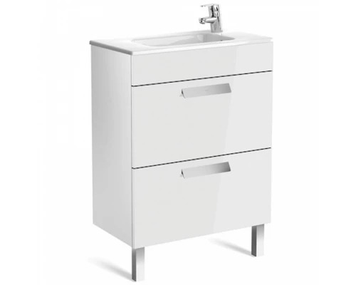 DEBBA Тумба под раковину DEBBA 60, 2 ящика, белый, ROCA