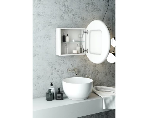 Зеркало-шкаф Torneo White LED d 600 с подсветкой