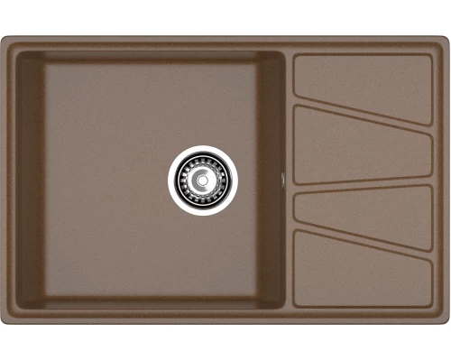 GRANFEST Мойка композит VERTEX, GF-V-780L, чаш+кр 780*500, терракот