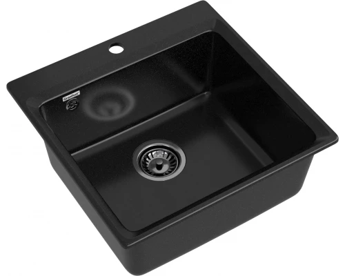 GRANFEST Мойка композит LEVEL, GF-LV-510, чаша 510*500, черный