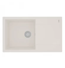 Кухонная мойка Lemark IMANDRA 840 врезная прямоугольная с крылом из кварцгранита, Жасмин 