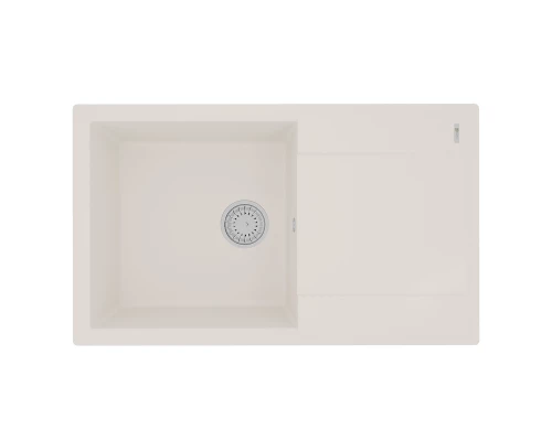 Кухонная мойка Lemark IMANDRA 840 врезная прямоугольная с крылом из кварцгранита, Жасмин 