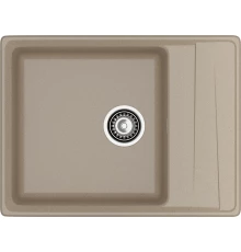 GRANFEST Мойка композит LEVEL, GF-LV-660L, чаш+кр 660*500, песочный
