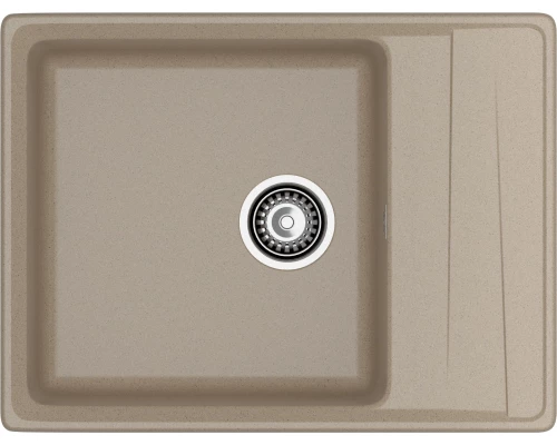 GRANFEST Мойка композит LEVEL, GF-LV-660L, чаш+кр 660*500, песочный