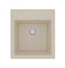 Кухонная мойка Lemark HANKA 450 врезная прямоугольная из кварцгранита, Бежевый