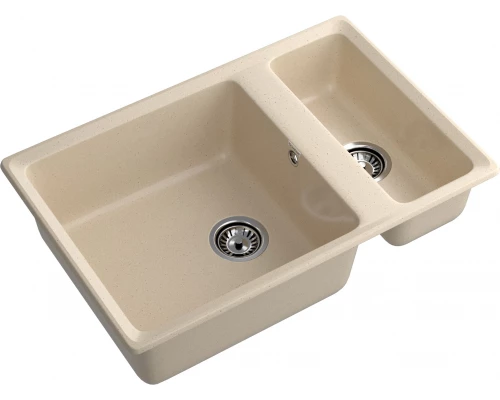 GRANFEST Мойка композит LEVEL , GF-LV-760K , 1,5-чаши 760*500, кашемир